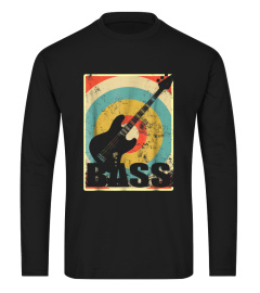 Vintage Electric Bass Guitar T-Shirt Guitar Gift for Men 