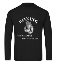 Funny Boxing T Shirt Cheaper than Therapy 