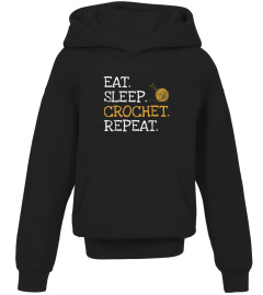 Eat Sleep Crochet Repeat Women Yarn Lovers Crocheting T-Shirt 