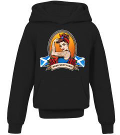 Free Scotland - Rockabilly Girl - Scottish Independence T-Shirt