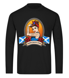 Free Scotland - Rockabilly Girl - Scottish Independence T-Shirt