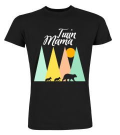 TWIN MOM MAMA BEAR SHIRT WOMEN CAMPING BEAR AND CUBS TSHIRT - HOODIE - MUG (FULL SIZE AND COLOR)