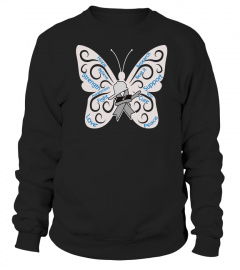 BRAIN TUMOR AWARENESS SHIRT FUNNY BUTTERFLY TSHIRT - HOODIE - MUG (FULL SIZE AND COLOR)