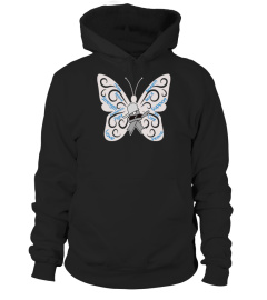 BRAIN TUMOR AWARENESS SHIRT FUNNY BUTTERFLY TSHIRT - HOODIE - MUG (FULL SIZE AND COLOR)