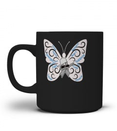 BRAIN TUMOR AWARENESS SHIRT FUNNY BUTTERFLY TSHIRT - HOODIE - MUG (FULL SIZE AND COLOR)