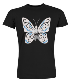 BRAIN TUMOR AWARENESS SHIRT FUNNY BUTTERFLY TSHIRT - HOODIE - MUG (FULL SIZE AND COLOR)