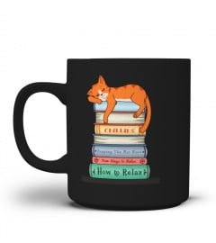 CUTE CAT READING SHIRT LIBRARIAN KITTEN AND BOOK LOVER TSHIRT - HOODIE - MUG (FULL SIZE AND COLOR)