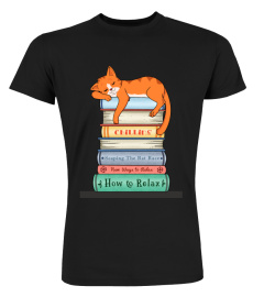 CUTE CAT READING SHIRT LIBRARIAN KITTEN AND BOOK LOVER TSHIRT - HOODIE - MUG (FULL SIZE AND COLOR)