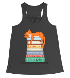 CUTE CAT READING SHIRT LIBRARIAN KITTEN AND BOOK LOVER TSHIRT - HOODIE - MUG (FULL SIZE AND COLOR)