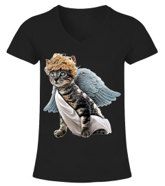 FUNNY VALENTINES DAY CAT SHIRT CUPID CAT VALENTINES DAY TSHIRT - HOODIE - MUG (FULL SIZE AND COLOR)