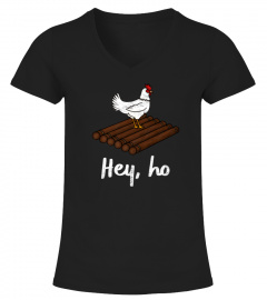 MENS FUNNY CHICKEN ON A RAFT COUNTRY FOLK TSHIRT - HOODIE - MUG (FULL SIZE AND COLOR)