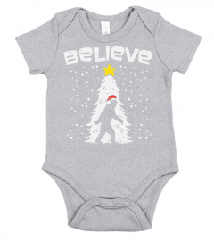 Believe Sasquatch Bigfoot Santa Hat Christmas Tree Gift Sweatshirt