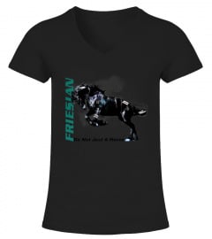 FRIESIAN BLACK HORSE TEE SHIRT SADDLE RIDING DRESSAGE TSHIRT - HOODIE - MUG (FULL SIZE AND COLOR)