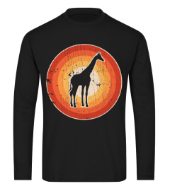 Giraffe Retro Vintage Style 60S 70S Men Women Gifts Animal Long Sleeve T-Shirt