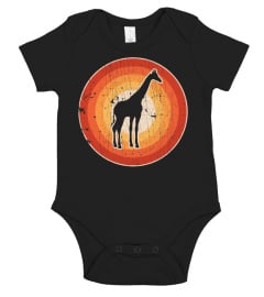 Giraffe Retro Vintage Style 60S 70S Men Women Gifts Animal Long Sleeve T-Shirt