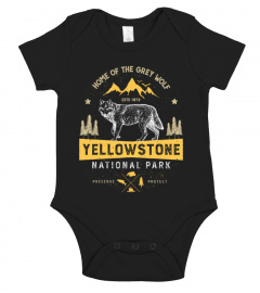 Yellowstone National Park T shirt US Wolf Vintage Men Women