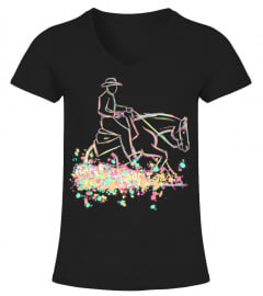 HORSE WESTERN RIDER SLIDING STOP TSHIRT - HOODIE - MUG (FULL SIZE AND COLOR)
