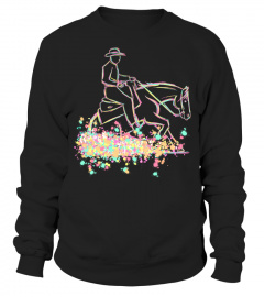 HORSE WESTERN RIDER SLIDING STOP TSHIRT - HOODIE - MUG (FULL SIZE AND COLOR)
