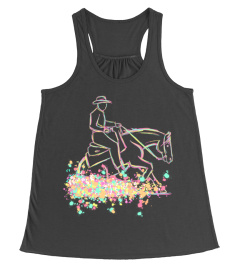 HORSE WESTERN RIDER SLIDING STOP TSHIRT - HOODIE - MUG (FULL SIZE AND COLOR)