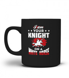 KNIGHT WHITE HORSE MEDEVIL TEMPLAR FUN TSHIRT - HOODIE - MUG (FULL SIZE AND COLOR)