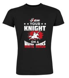 KNIGHT WHITE HORSE MEDEVIL TEMPLAR FUN TSHIRT - HOODIE - MUG (FULL SIZE AND COLOR)