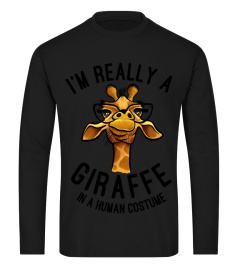 I'M Really A Giraffe In A Human Costume Giraffes Lovers Sweatshirt