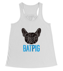 WOMENS FRENCH BULLDOG BAT PIG SUPER HERO TSHIRT - HOODIE - MUG (FULL SIZE AND COLOR)