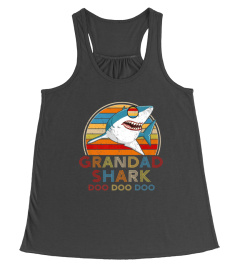 GRANDAD SHARK DOO DOO DOO RETRO VINTAGE TSHIRT - HOODIE - MUG (FULL SIZE AND COLOR)