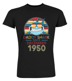 MENS RETRO VINTAGE DADDY SHARK SINCE DECEMBER 1950 TSHIRT - HOODIE - MUG (FULL SIZE AND COLOR)