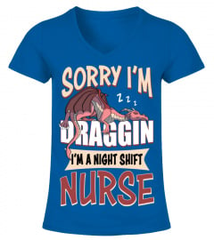 Funny Nurse Gift Night Shift Dragon Humor Pullover Hoodie