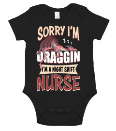 Funny Nurse Gift Night Shift Dragon Humor Pullover Hoodie