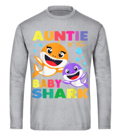 Aunt Of The Baby Shark Birthday Aunt Shark Shirt T-Shirt