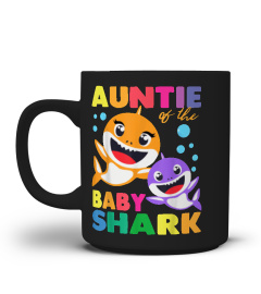 Aunt Of The Baby Shark Birthday Aunt Shark Shirt T-Shirt