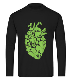 Shamrock Heart Shirt Cardiac Nurse St Patricks Day Anatomy