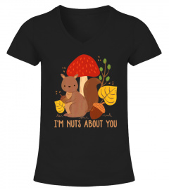 IM NUTS ABOUT YOU VALENTINES DAY SQUIRRELS CUTE TSHIRT - HOODIE - MUG (FULL SIZE AND COLOR)