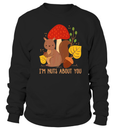 IM NUTS ABOUT YOU VALENTINES DAY SQUIRRELS CUTE TSHIRT - HOODIE - MUG (FULL SIZE AND COLOR)