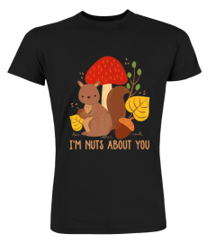 IM NUTS ABOUT YOU VALENTINES DAY SQUIRRELS CUTE TSHIRT - HOODIE - MUG (FULL SIZE AND COLOR)
