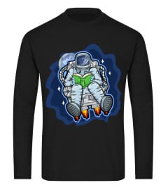 Astronaut Reading A Book - Intellectual Spaceman Long Sleeve T-Shirt