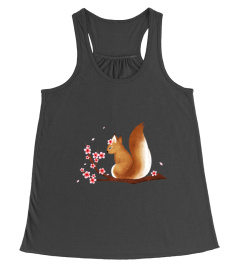 VINTAGE SQUIRREL JAPANESE CHERRY BLOSSOM FLOWER TSHIRT - HOODIE - MUG (FULL SIZE AND COLOR)