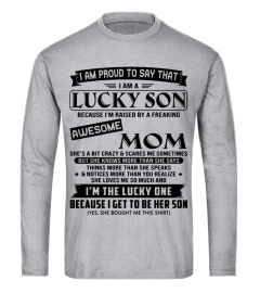 I Am Proud To Say That I Am A Lucky Son Because I’m Raised By A Freaking Awesome Mom - Vr2 black