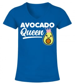 Avocado Queen Cute Kawaii Funny Vegan Guacamole White Text Sweatshirt