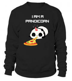I AM A PANDICORN  FUNNY UNICORN PANDA PIZZA TSHIRT - HOODIE - MUG (FULL SIZE AND COLOR)