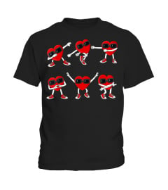 Dancing Hearts Dance Challenge Valentines Day Boys Girl Kids T-Shirt