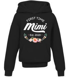 Promoted To Mimi Est 2020 - First Time Grandma Floral T-Shirt