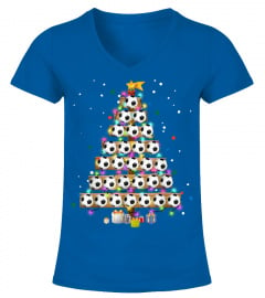 Funny Soccer Christmas Tree Light Tee Ornament Decor T-Shirt