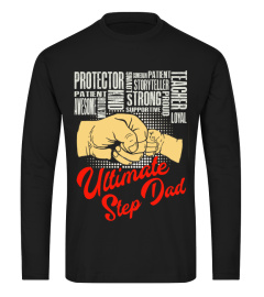 Step Fathers Day Superhero Retro Special Family Celebration Long Sleeve T-Shirt