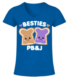 Peanut Butter Girls Besties Cute Pb&J Bff White Text Pullover Hoodie