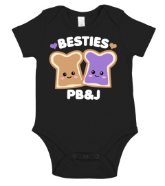 Peanut Butter Girls Besties Cute Pb&J Bff White Text Pullover Hoodie