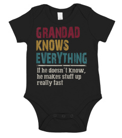 Grandad Knows Everything - Gift For Grandad - Funny Grandad T-Shirt