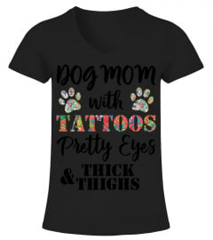 Dog mom with pretty eyes thick and thighs kid ladies tee